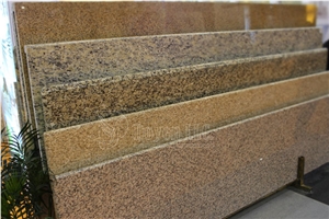 G682 Cheap Chinese Yellow Granite Kitchen Customized Countertops with Splashes, G682, Cheap Chinese Yellow Granite Countertops