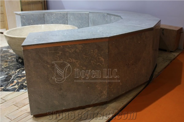 Galaxy Emerald Onyx Marble Recption Countertops & Worktops