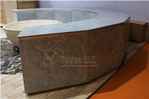 Galaxy Emerald Onyx Marble Recption Countertops & Worktops
