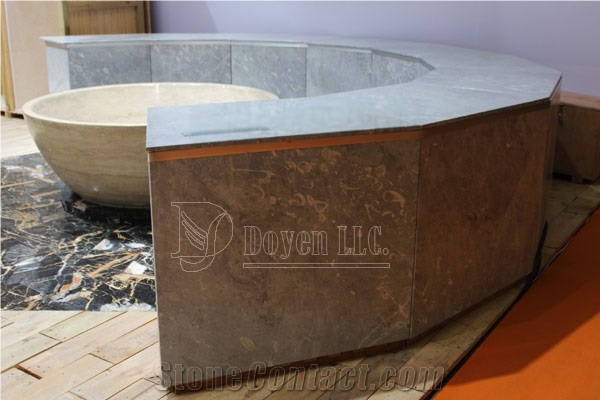 Galaxy Emerald Onyx Marble Recption Countertops & Worktops