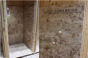Lora Beige Marble Bathroom Shower Tubs & Walling Designs with Tiles