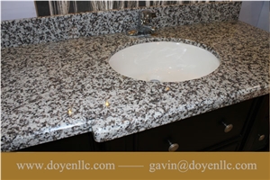Luna Pearl, G439 China Grey Granite Bathroom Vanity Top Wt Ceramic Sink