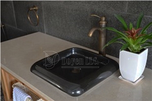 Mongolia Black Bathroom Irregular Basalt Bowls 600x400x100
