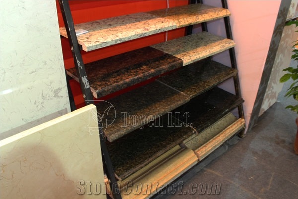 Persa Golden Granite, Half Bullnose or Demi Bullnose for Countertops, Worktops, Island Tops & Bar Tops