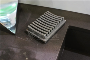 Pure Grey Quartzite Bathroom Accessories W/T Lotion & Tooth Brush Holder & Soap Dish & Tissue Box