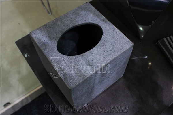 Pure Grey Quartzite Bathroom Accessories W/T Lotion & Tooth Brush Holder & Soap Dish & Tissue Box