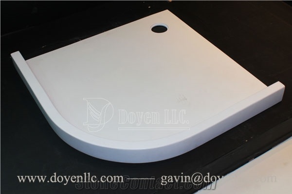 Pure White Quartz Shower Tray, Resin Shower Trays