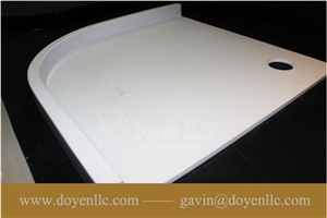 Pure White Quartz Shower Tray, Resin Shower Trays