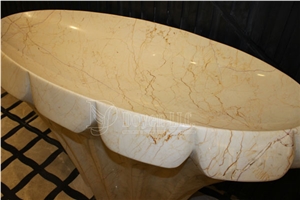 Sofitel Gold Marble Bathroom Pedestal Vessel Sinks & Bowls