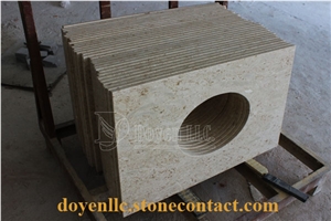Turkey Moonshine Begie Marble Bathroom Vanity Tops