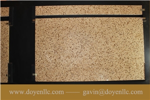 Vietnam Yellow Granite Bathroom Vanity Top Wt White Oval Ceramic Sink Pre-Attached