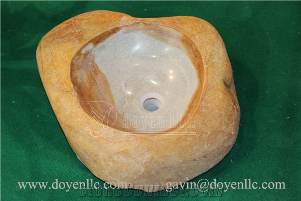 Yellow Granite Vessel Basins