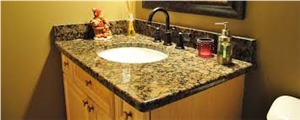 Brown Diamond Granite Bathroom Countertops