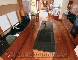 Dark Green Granite Kitchen Countertops