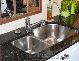 Dark Green Granite Kitchen Countertops
