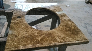Light Brown Marble Bathroom Countertops, Natural Brown Marble Bathroom Countertops