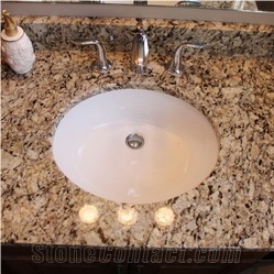New Venetian Gold Granite Bathroom Countertops