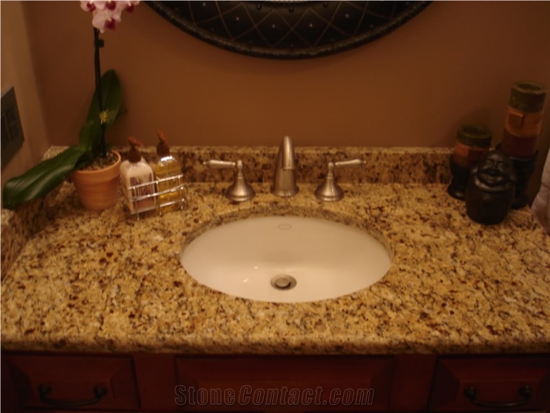 New Venetian Gold Granite Bathroom Countertops