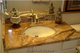 Rainforest Brown Marble Bathroom Countertops