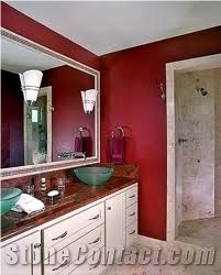 Sunset Red Granite Bathroom Countertops, Dragon Red Granite Bathroom Countertops