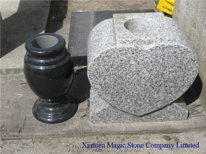 Granite Vase/Urns, Blue Granite Urns