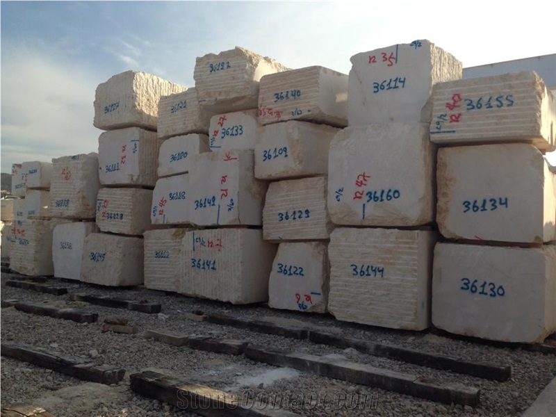 Crema Marfil Marble Block