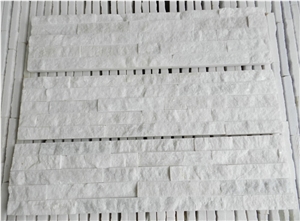 Pure White Ledge Stone, White Quartzite Cultured Stone