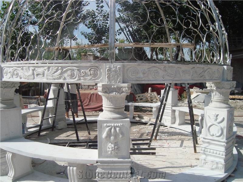White Marble Garden Gazebo