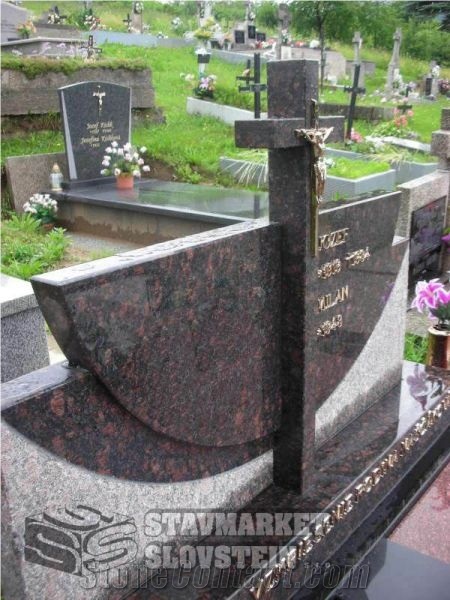 Sapphire Brown Granite Monument