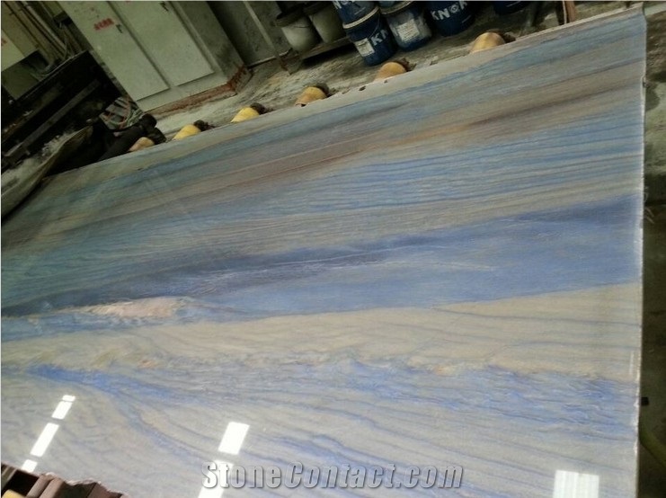 Blue Azul Macuba Quartzute Tiles,Blue Quartzite