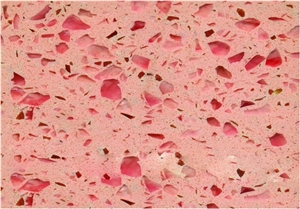 Pink Quartz Stone Tiles Slabs for Kitchen Countertop Bathroom Sinks Bath Top Worktop