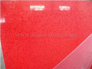 Red Galaxy Quartz Stone Slab