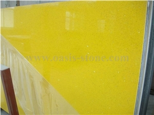 Yellow Galaxy Quartz Stone Slab