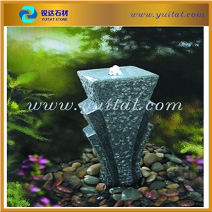 Grey Granite Stone Indoor Fountain