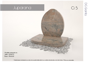 Juparana Colombo Granite Tombstone