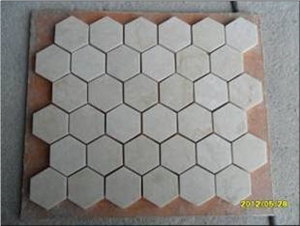 Different Shape for Beige Marble Mosaic with Factory Price