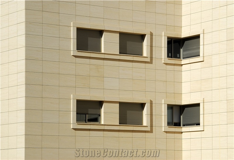 Amarillo Fosil - Fossil Yellow Limestone Wall Facade Projects