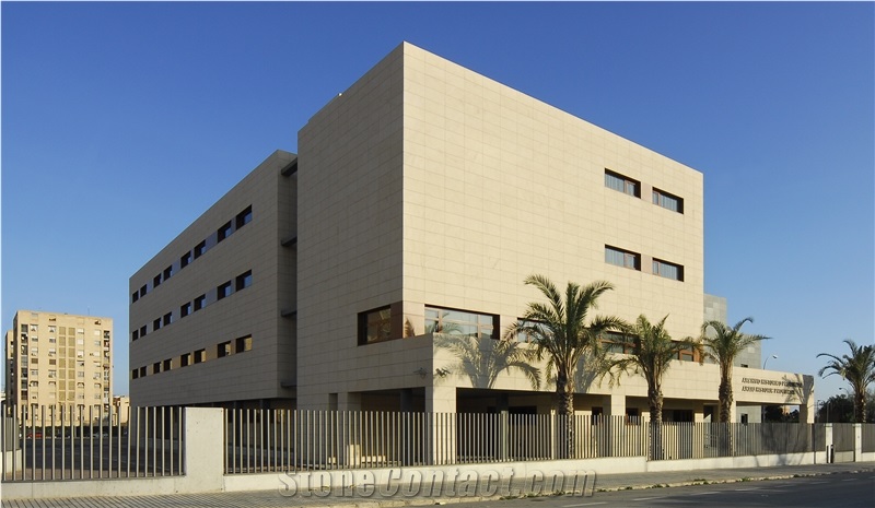 Amarillo Fosil - Fossil Yellow Limestone Wall Facade Projects