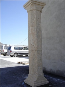 Amarillo Fosil Limestone Columns, Yellow Limestone Columns