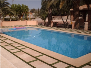 Amarillo Fosil - Yellow Fossil Limestone Pool Deck Pavers