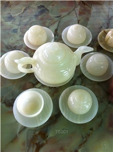 Onyx Tea Set, Green Onyx Artifacts & Handcrafts