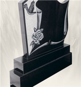 Black Granite Gravestone, Shanxi Black Monument & Tombstone