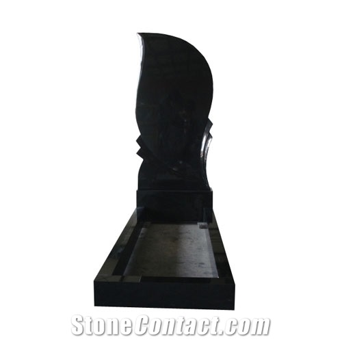 Cheap Tombstone at Various Sizes, Shanxi Black Granite Monument & Tombstone