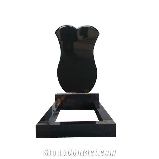 Cheap Tombstone at Various Sizes, Shanxi Black Granite Monument & Tombstone