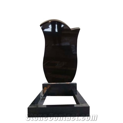 Cheap Tombstone at Various Sizes, Shanxi Black Granite Monument & Tombstone