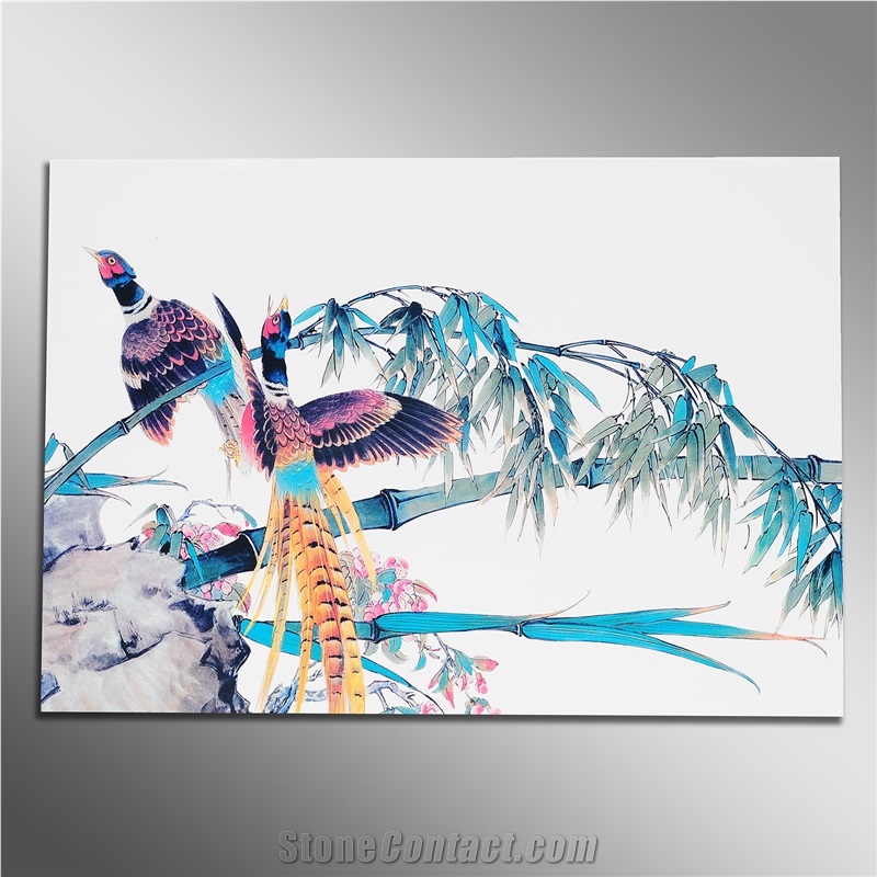 Carving Engraving Art Work Nano Crystallized Glass Stone Wall Decoration Customized Design