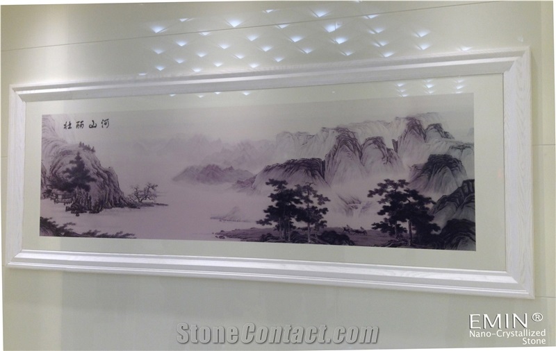 Home Decor Nano Crystallized Glass Stone Panels Carve Sculpture Art Works Artificial Stone Tile
