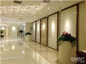 Nano Crystallized Stone Tiles Manmade Stone Interior Wall Tile Big Slab Customized