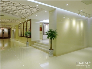 Nano Crystallized Stone Tiles Manmade Stone Interior Wall Tile Big Slab Customized