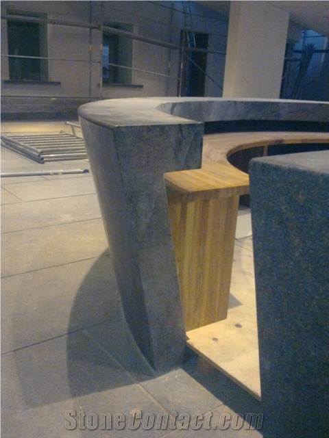 Grey Sandstone Reception Desk